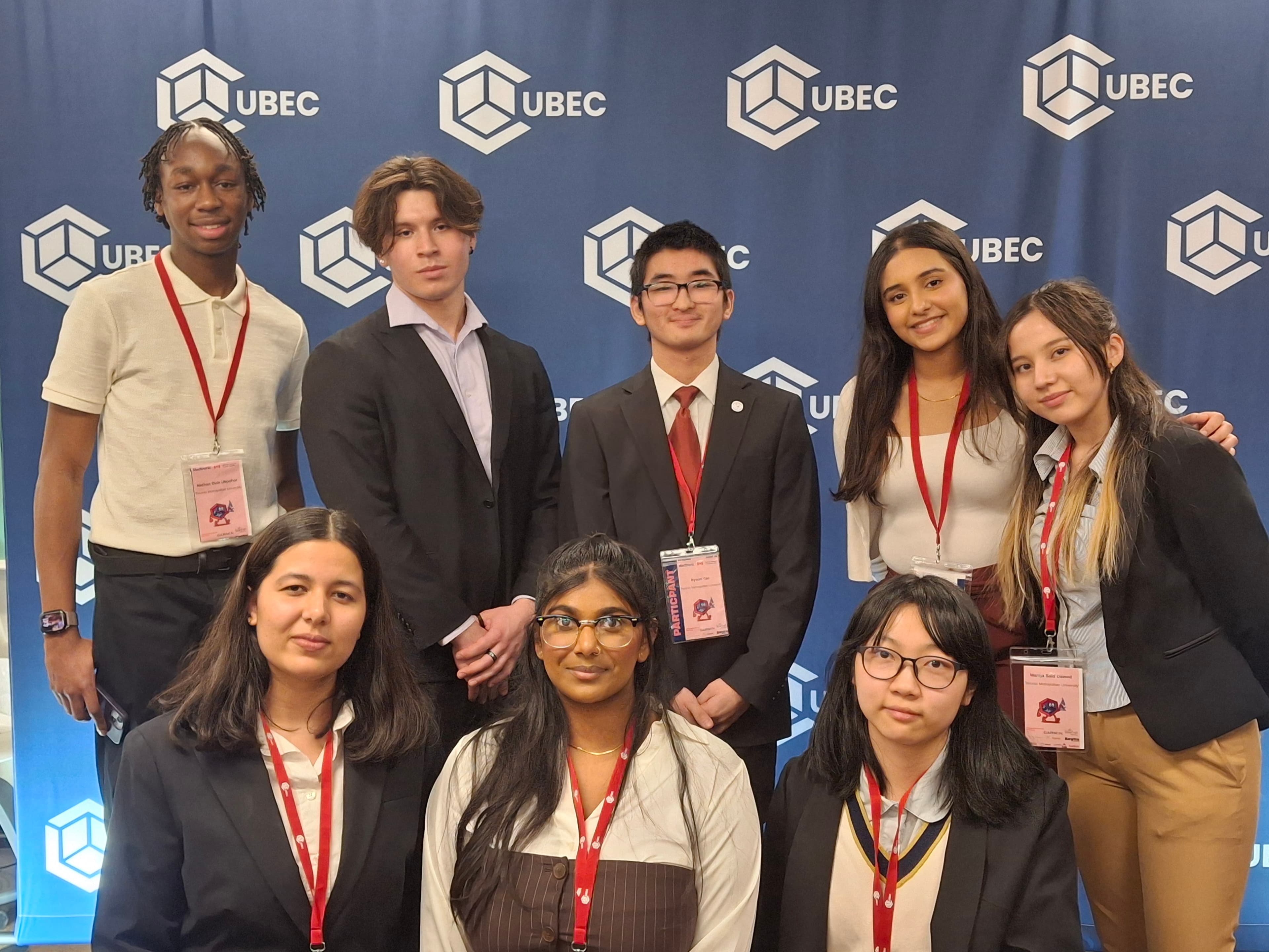 BMES TMU members at a design competition